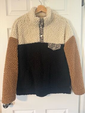 43. THREAD & SUPPLY WUBBY COLOURBLOCK FLEECE PULLOVER SZ S